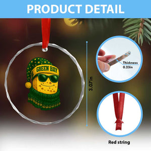 Christmas GB Crystal Glass Ornament Gifts for Sports Fans Santa Hat TS10 Print Your Wear