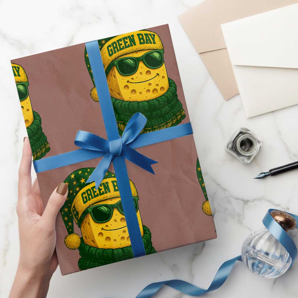 Christmas GB Wrapping Paper Roll Gifts for Sports Fans Santa Hat TS10 Mocha Print Your Wear