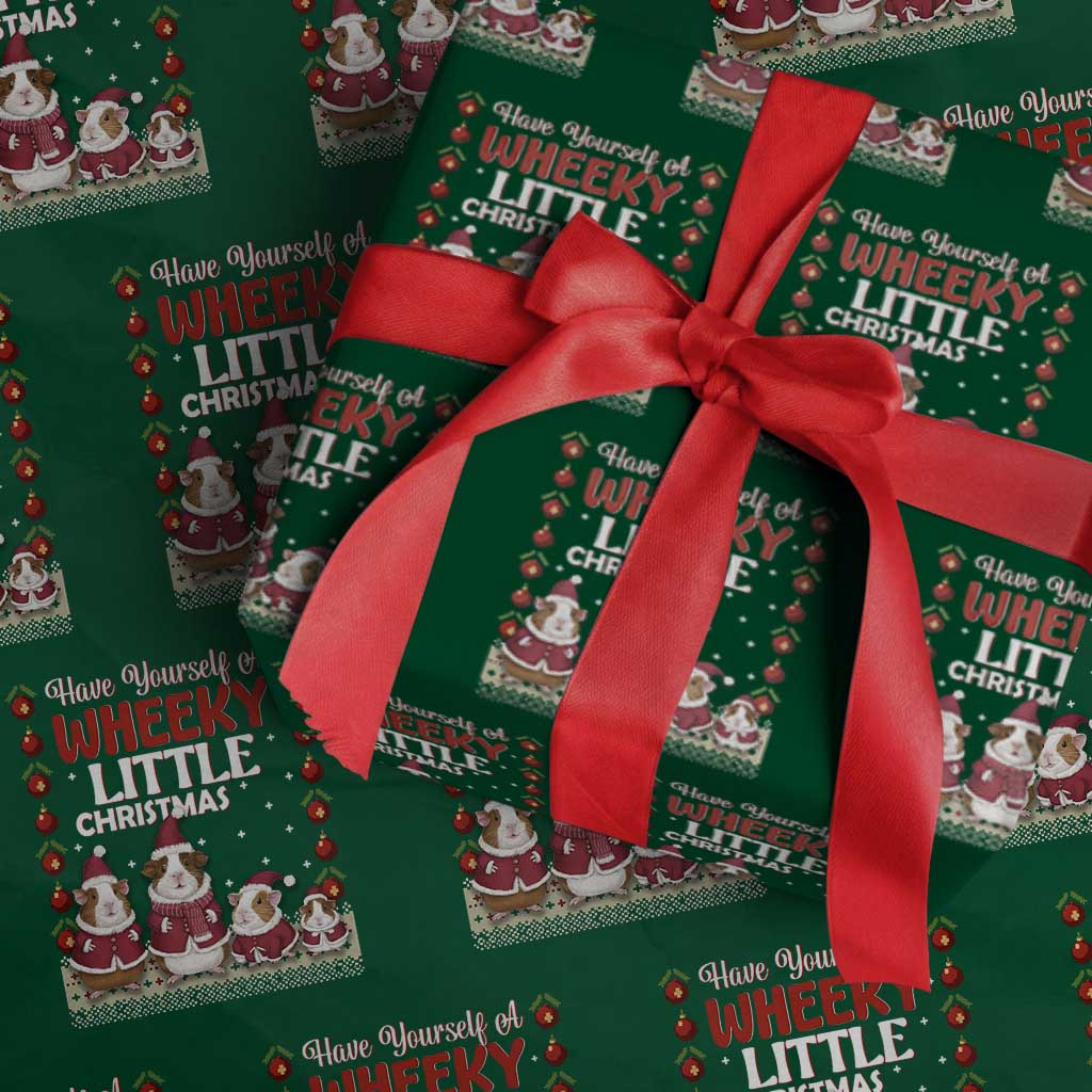 Christmas Guinea Pig Lover Wrapping Paper Roll Have Yourself A Wheeky Little TS12 Green Print Your Wear