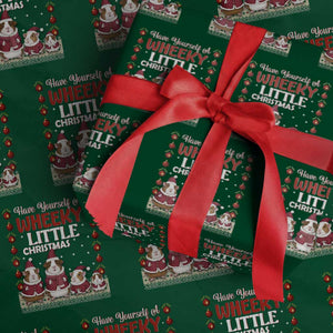 Christmas Guinea Pig Lover Wrapping Paper Roll Have Yourself A Wheeky Little TS12 Green Print Your Wear