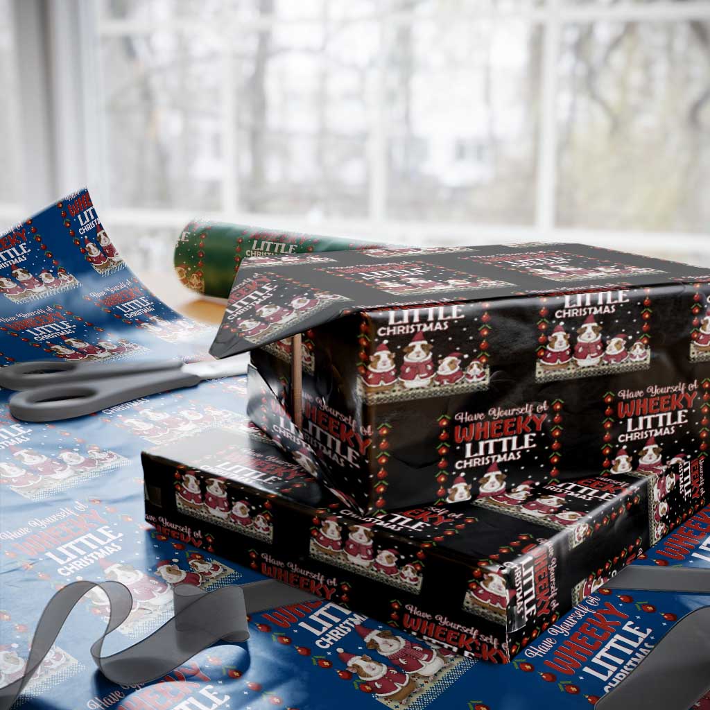 Christmas Guinea Pig Lover Wrapping Paper Roll Have Yourself A Wheeky Little TS12 Black Print Your Wear