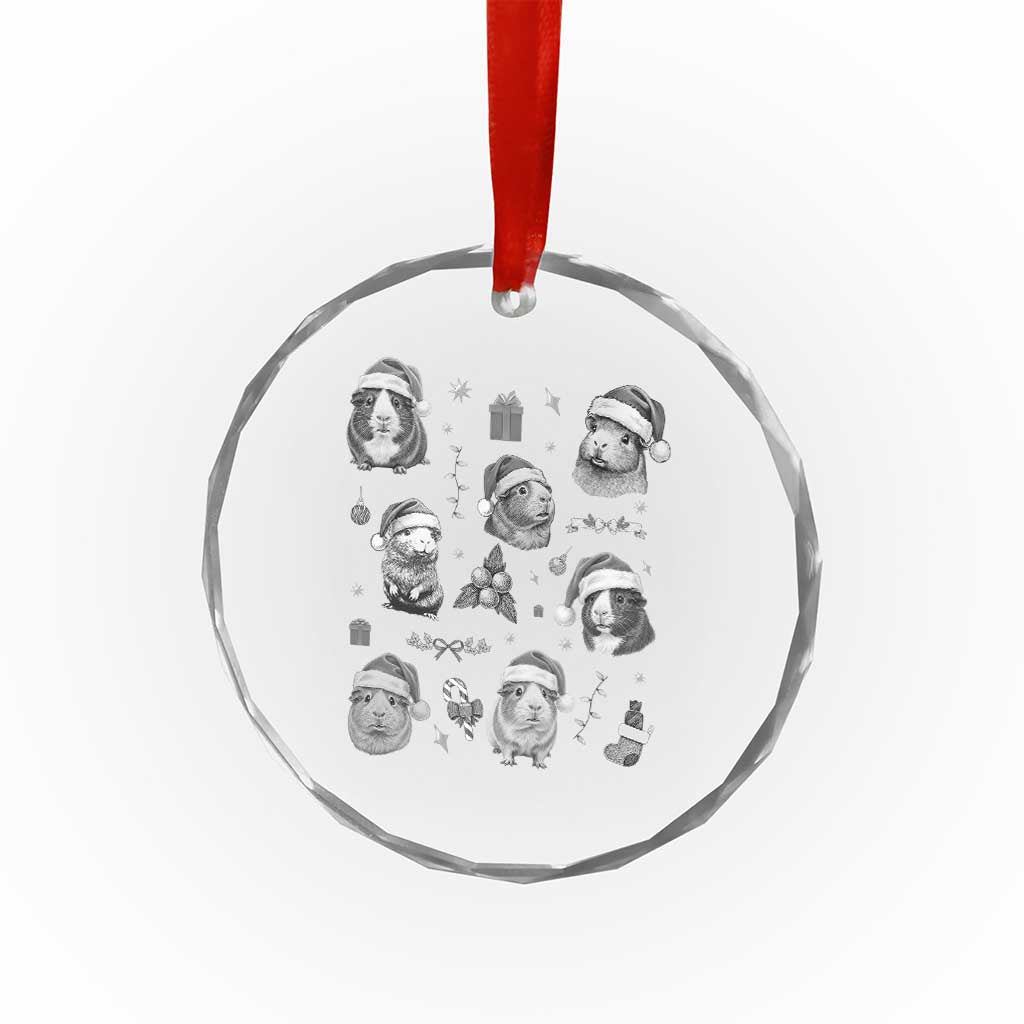 Christmas Guinea Pigs Crystal Glass Ornament Funny Cavy Lover Holiday Gift TS12 Print Your Wear