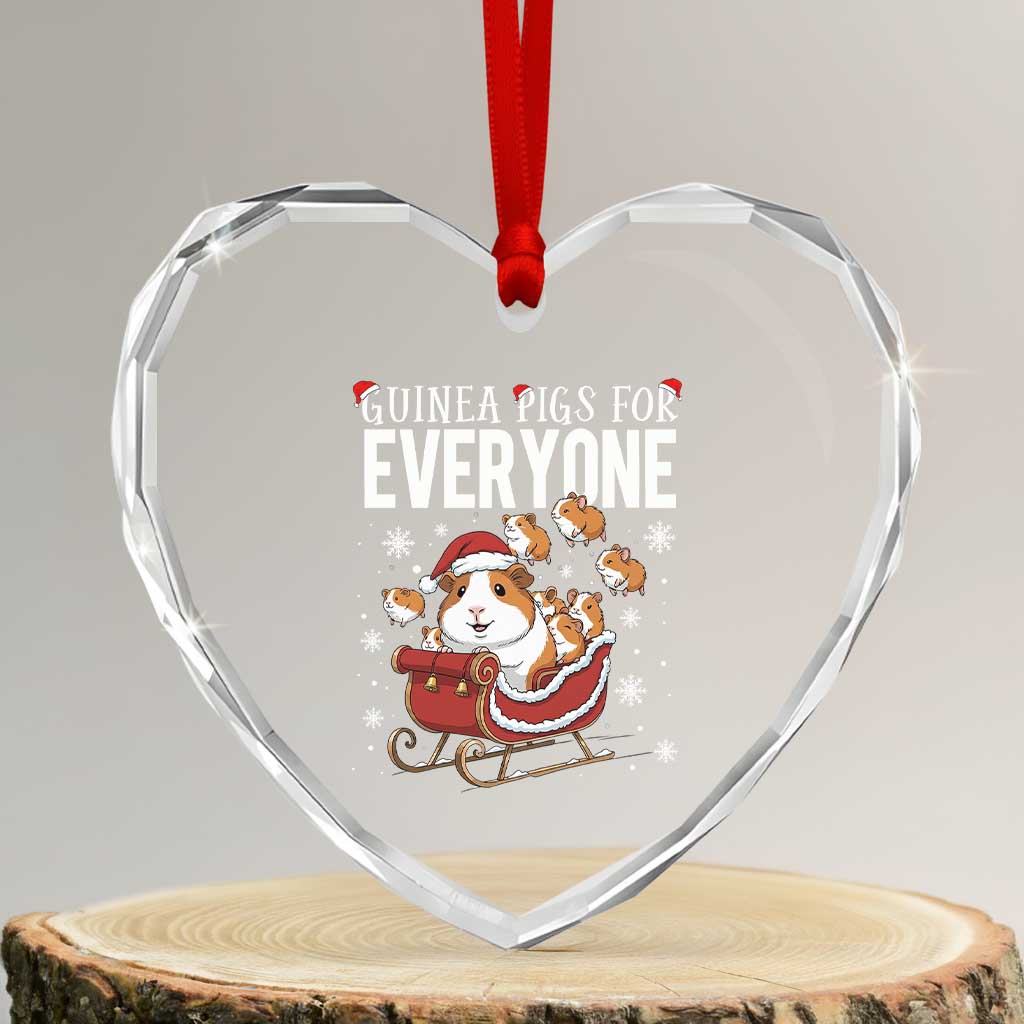 Christmas Guinea Pigs For Everyone Heart Crystal Glass Ornament Funny Cavy Lover Gift TS12 Transparent Glass 3'' Heart Print Your Wear