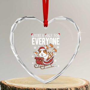 Christmas Guinea Pigs For Everyone Heart Crystal Glass Ornament Funny Cavy Lover Gift TS12 Transparent Glass 3'' Heart Print Your Wear