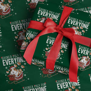 Christmas Guinea Pigs For Everyone Wrapping Paper Roll Funny Cavy Lover Gift TS12 Green Print Your Wear