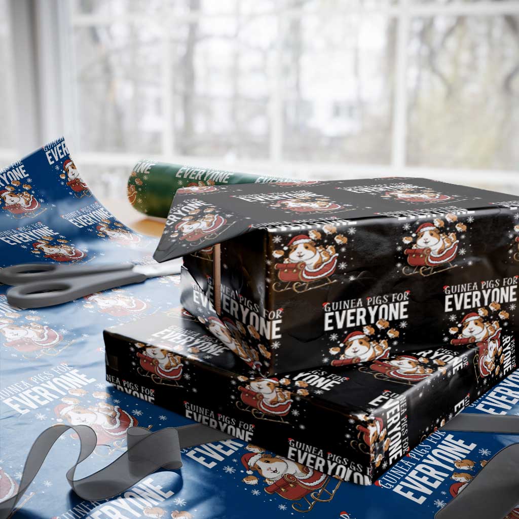 Christmas Guinea Pigs For Everyone Wrapping Paper Roll Funny Cavy Lover Gift TS12 Black Print Your Wear