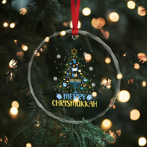 Christmas Hanukkah Crystal Glass Ornament Merry Christmukkah Jewish Christmas Tree Chanukah TS02 Print Your Wear