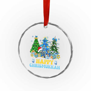 Christmas Hanukkah Crystal Glass Ornament Merry Christmukkah Jewish Christmas Trees Chanukah TS02 Print Your Wear