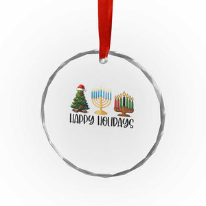Christmas Hanukkah Kwanzaa Celebration Gift Crystal Glass Ornament Happy Holidays TS12 Print Your Wear