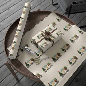 Christmas Hanukkah Kwanzaa Celebration Gift Wrapping Paper Roll Happy Holidays TS12 Beige Print Your Wear