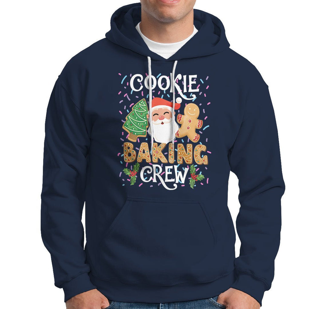 Christmas Hoodie Cookie Baking Crew Santa Xmas Tree Gingerbread TS09 Navy Printyourwear