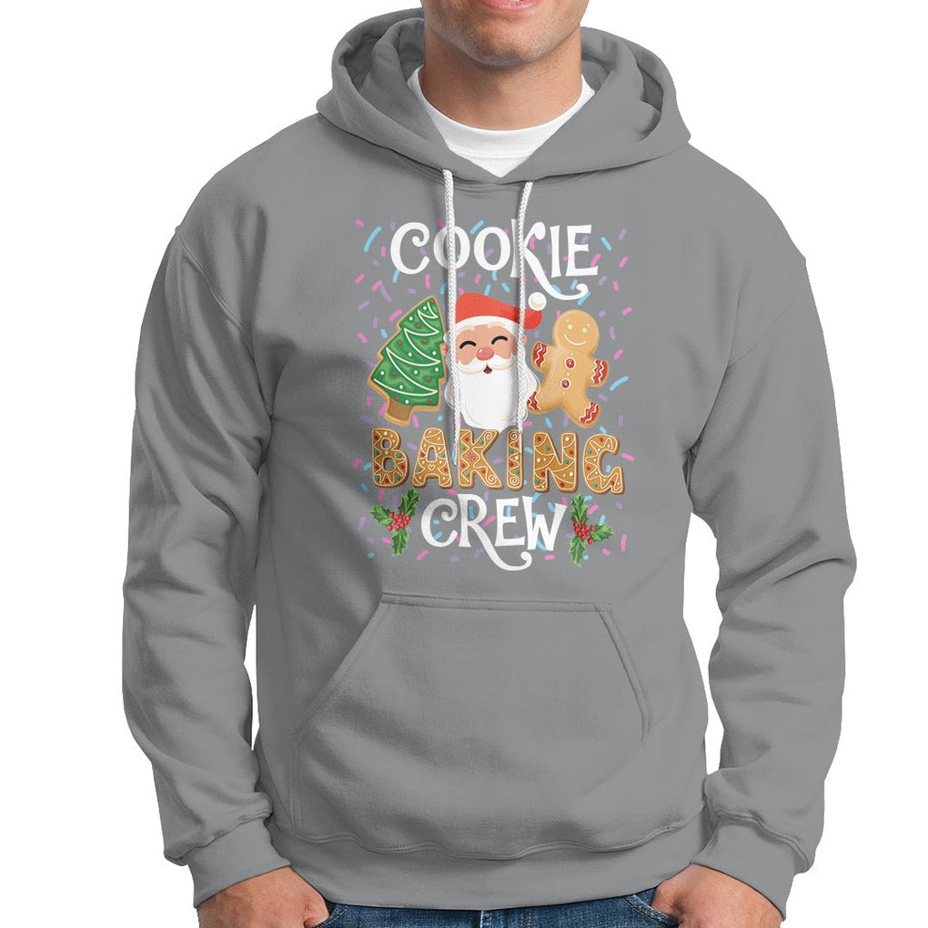Christmas Hoodie Cookie Baking Crew Santa Xmas Tree Gingerbread TS09 Sport Gray Printyourwear