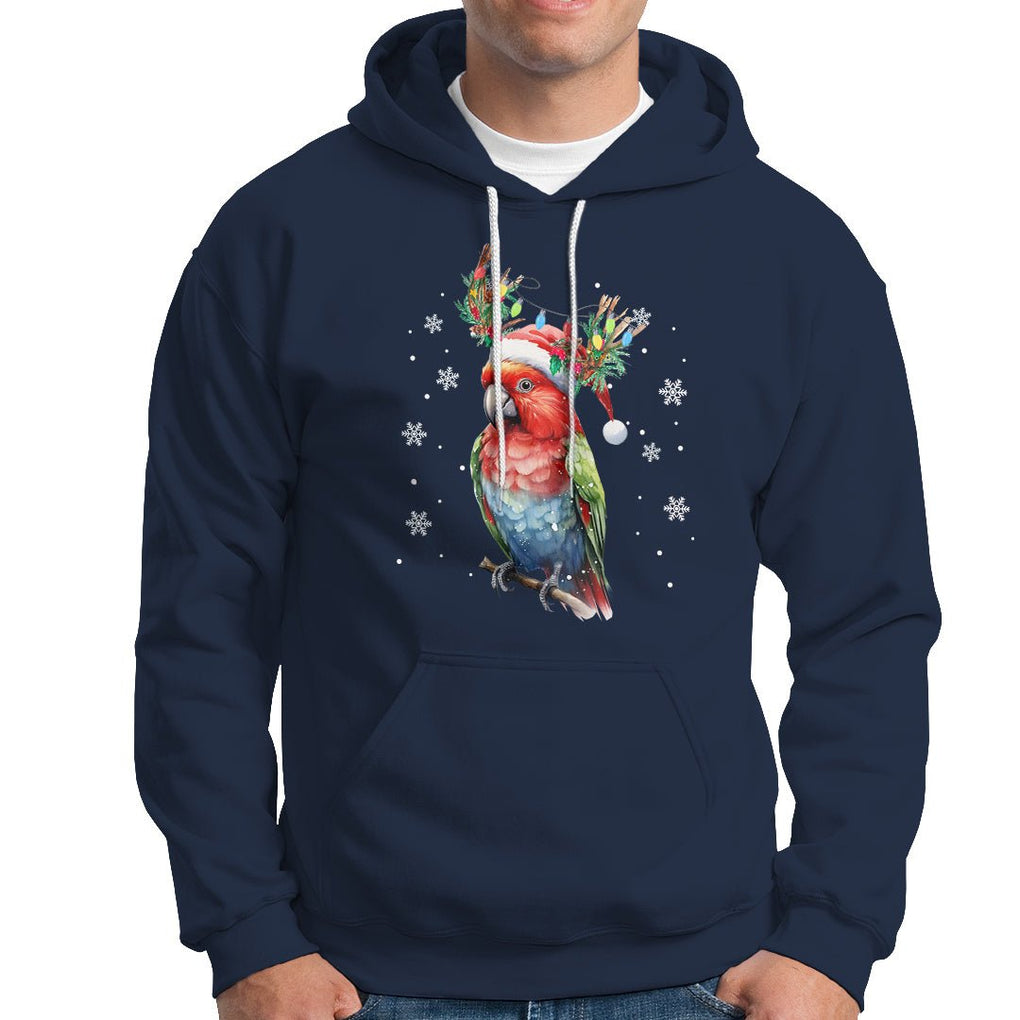 Christmas Hoodie Cute Parot Reindeer Santa Hat TS09 Printyourwear
