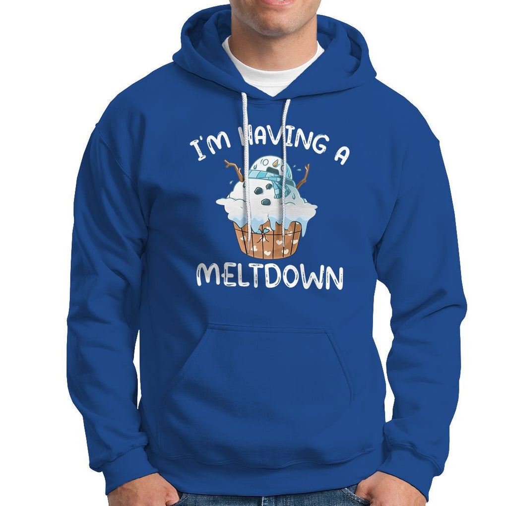 Christmas Hoodie I'm Having a Meltdown Snowman Xmas Melting Snow Icecream TS09 Printyourwear