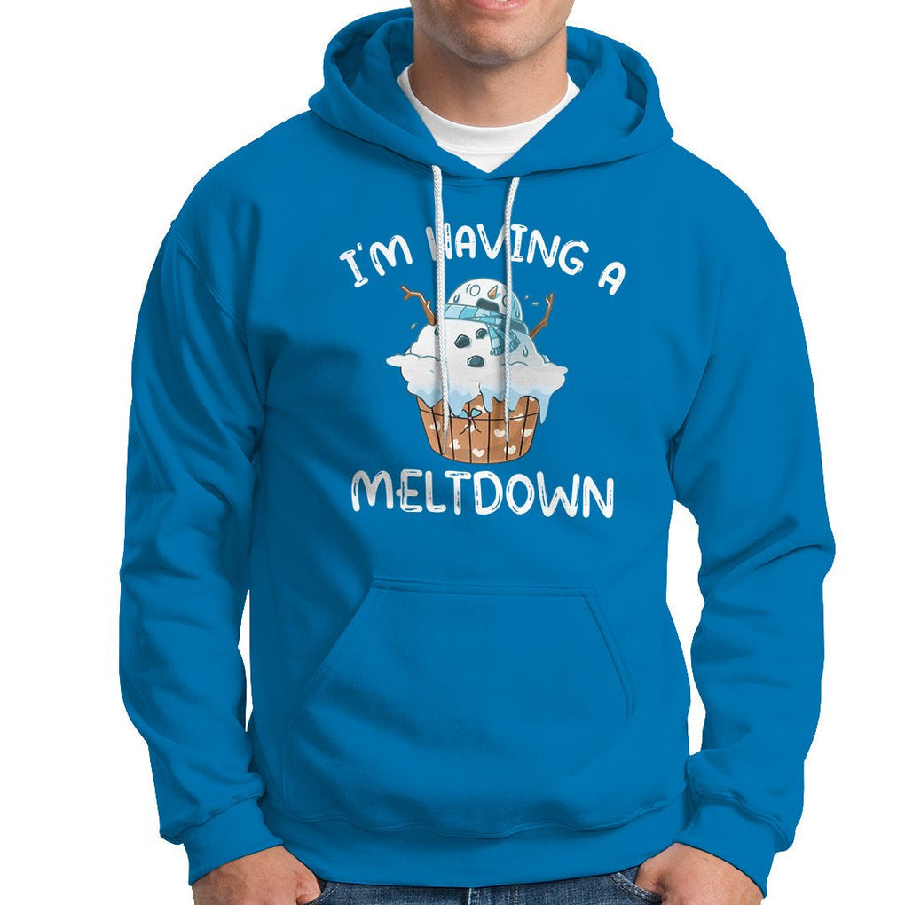 Christmas Hoodie I'm Having a Meltdown Snowman Xmas Melting Snow Icecream TS09 Printyourwear