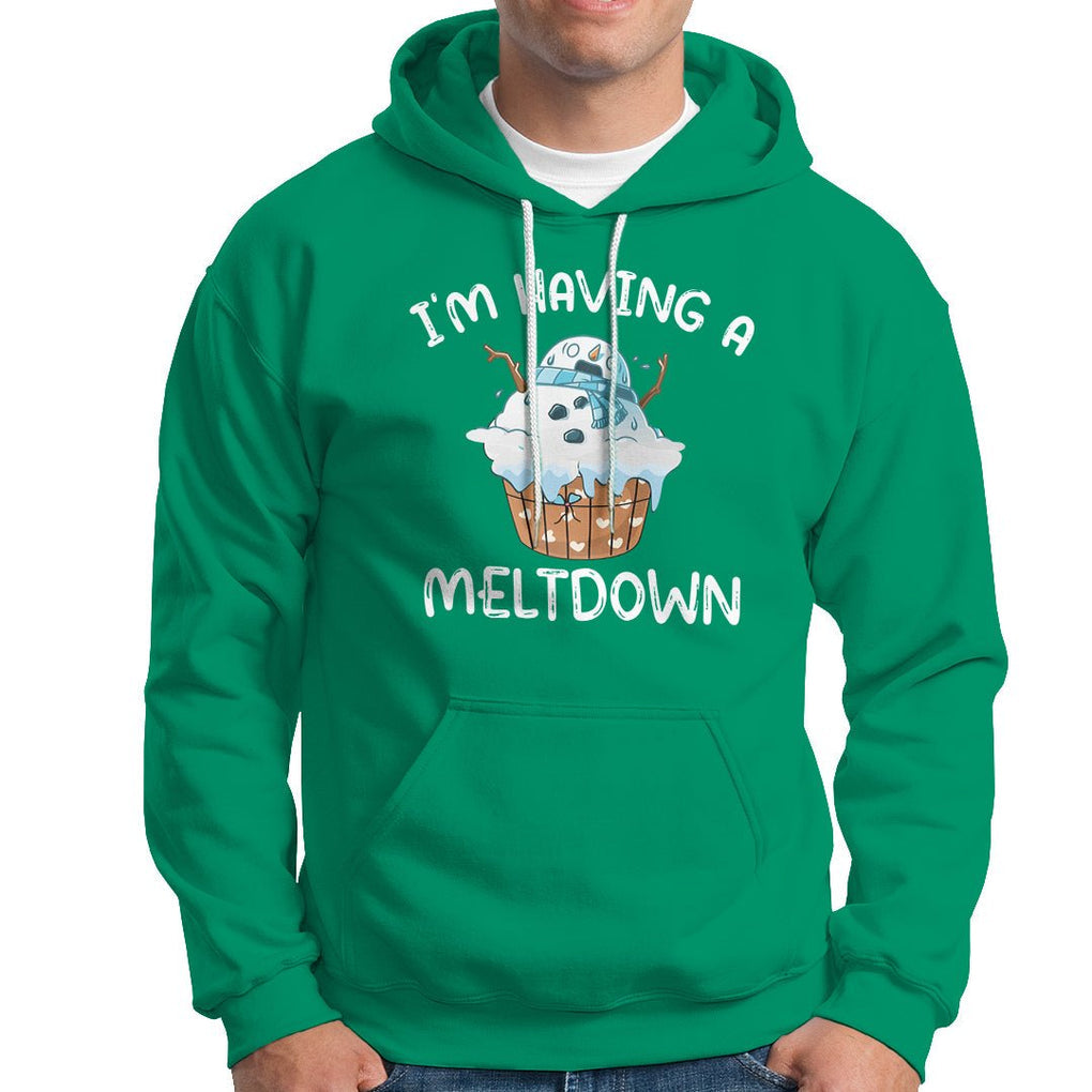 Christmas Hoodie I'm Having a Meltdown Snowman Xmas Melting Snow Icecream TS09 Printyourwear