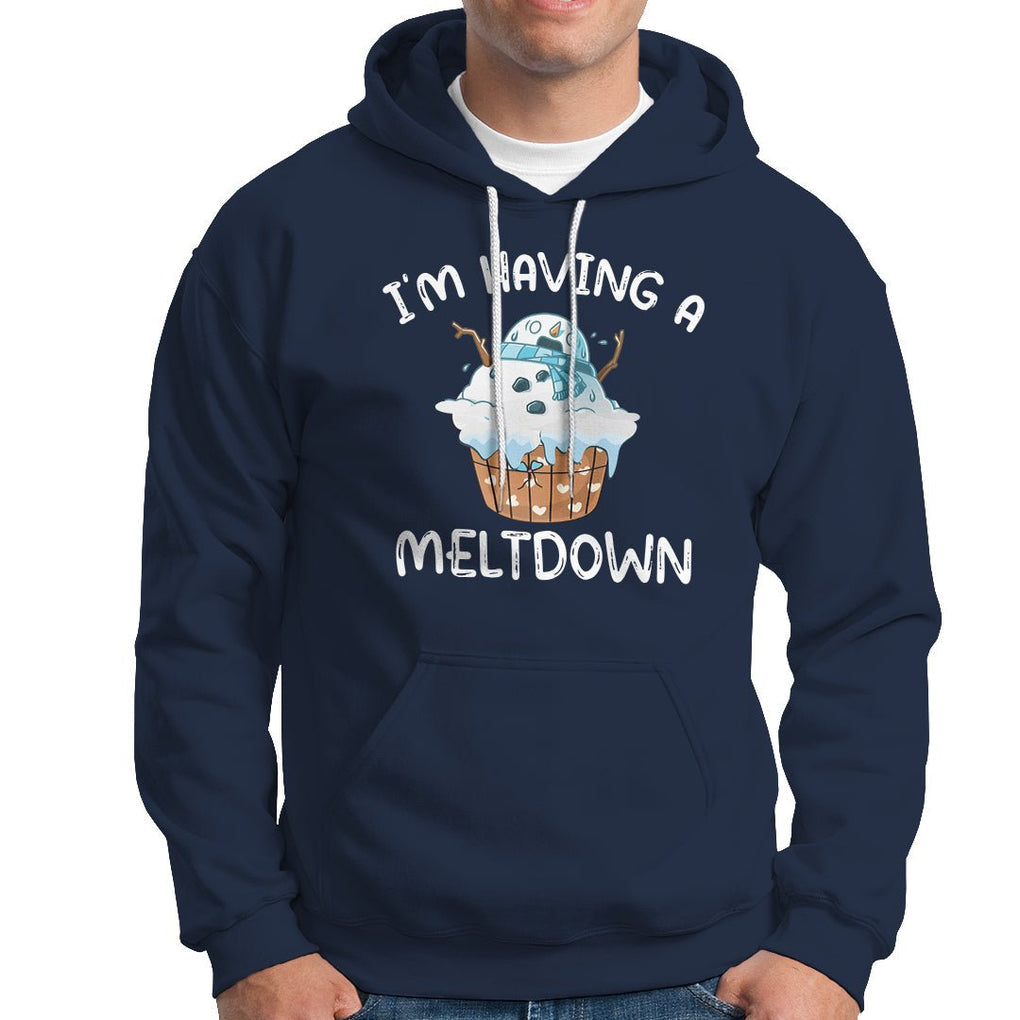 Christmas Hoodie I'm Having a Meltdown Snowman Xmas Melting Snow Icecream TS09 Printyourwear