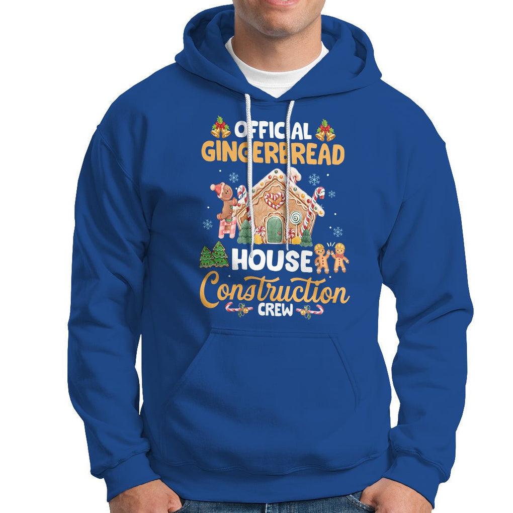 Christmas Hoodie Official Gingerbread House Construction Crew Decorating TS09 Royal Blue Printyourwear
