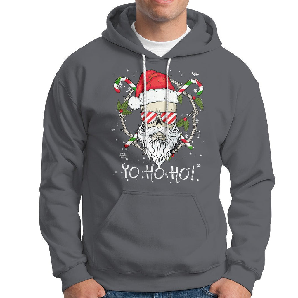 Christmas Hoodie Skull Santa Beard Sunglass Candy Cane TS09 Printyourwear