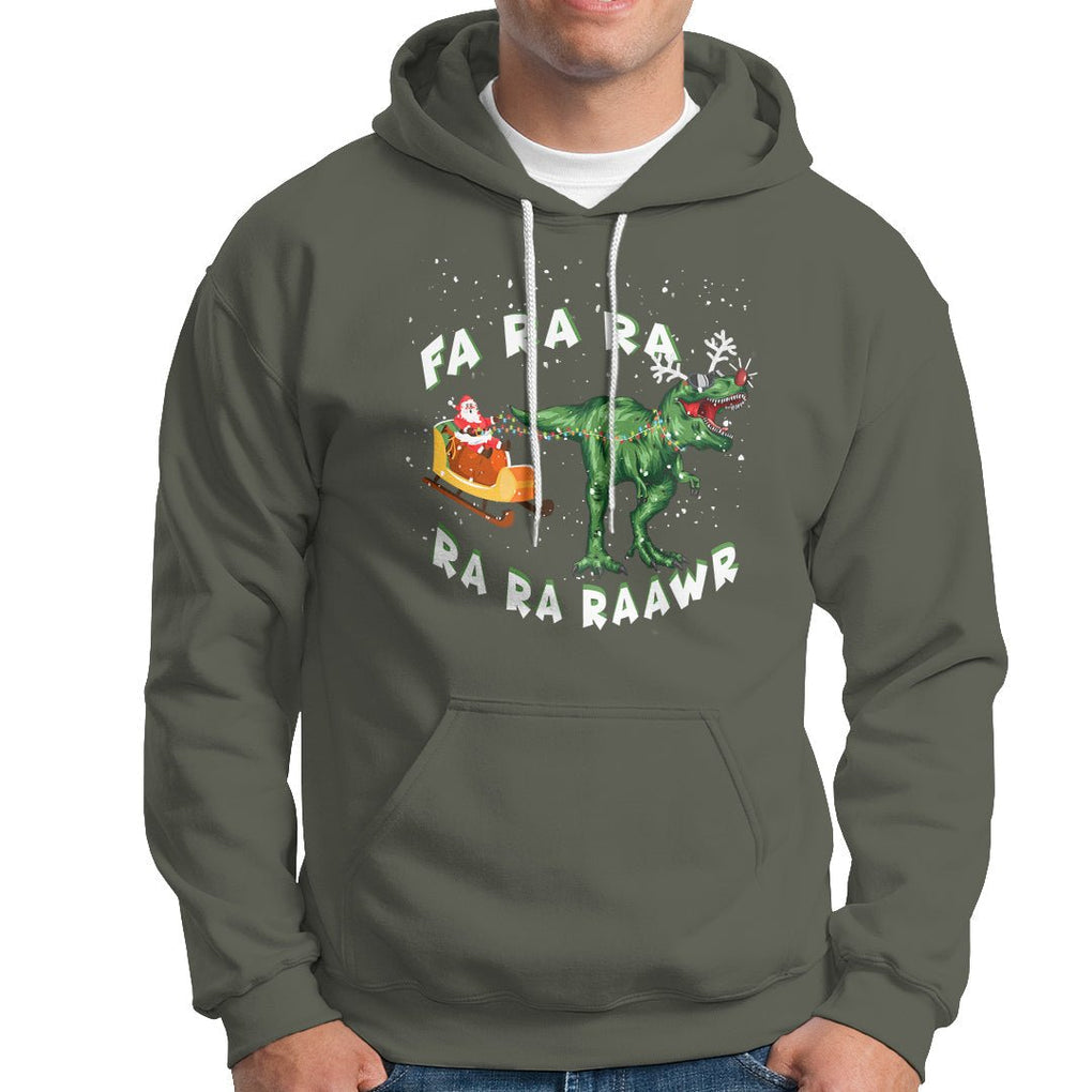 Christmas Hoodie Tree Rex Fa Ra Rawr T-Rex Dinosaur TS09 Printyourwear