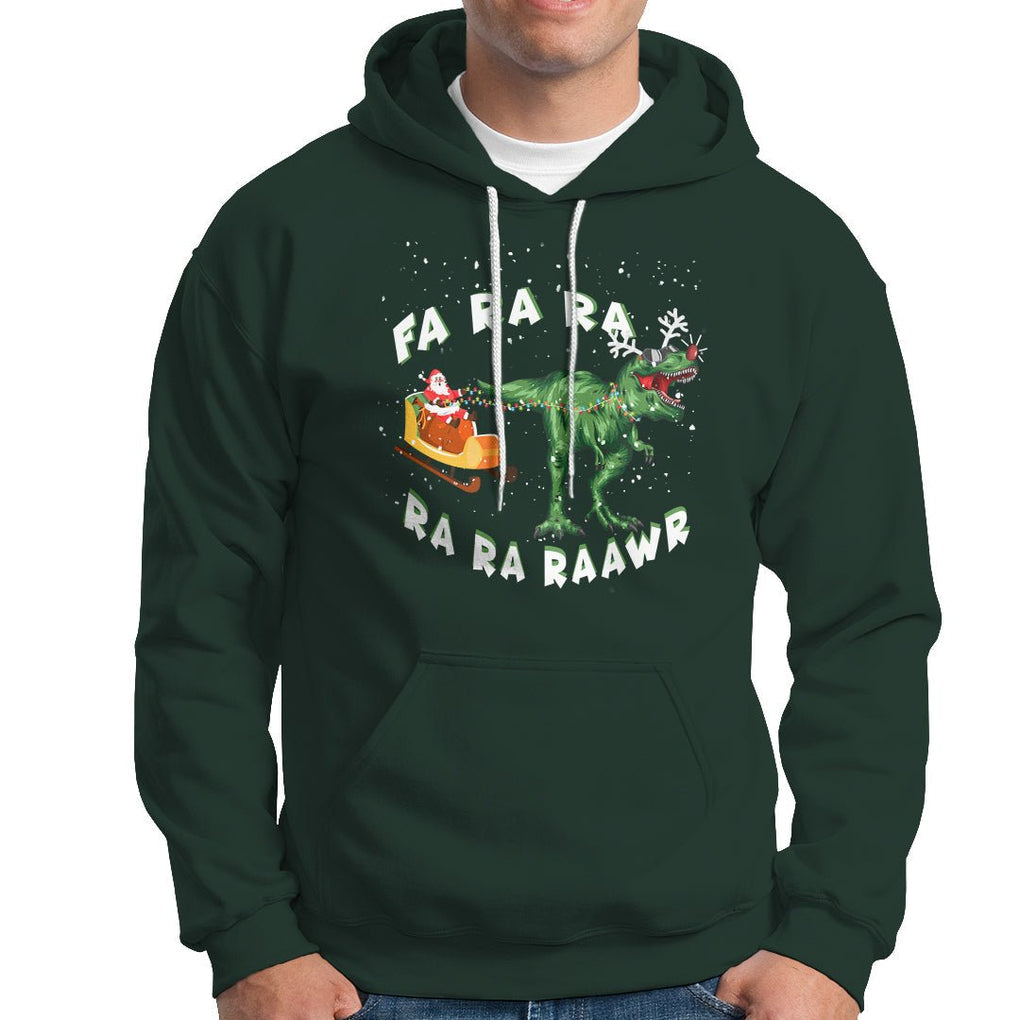 Christmas Hoodie Tree Rex Fa Ra Rawr T-Rex Dinosaur TS09 Printyourwear