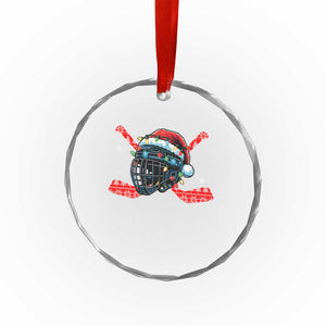Christmas Ice Hockey Helmet Santa Crystal Glass Ornament Funny Xmas Gift TS12 Print Your Wear