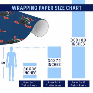 Christmas Ice Hockey Helmet Santa Wrapping Paper Roll Funny Xmas Gift TS12 Print Your Wear