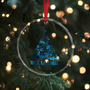 Christmas In Hawaii Crystal Glass Ornament Mele Kalikimala Sea Animals Xmas Tree TS11 Print Your Wear