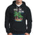 Christmas In Hawaii Hoodie Deck the Palms Firework Merry Christmas Flamingo TS09 Black Printyourwear
