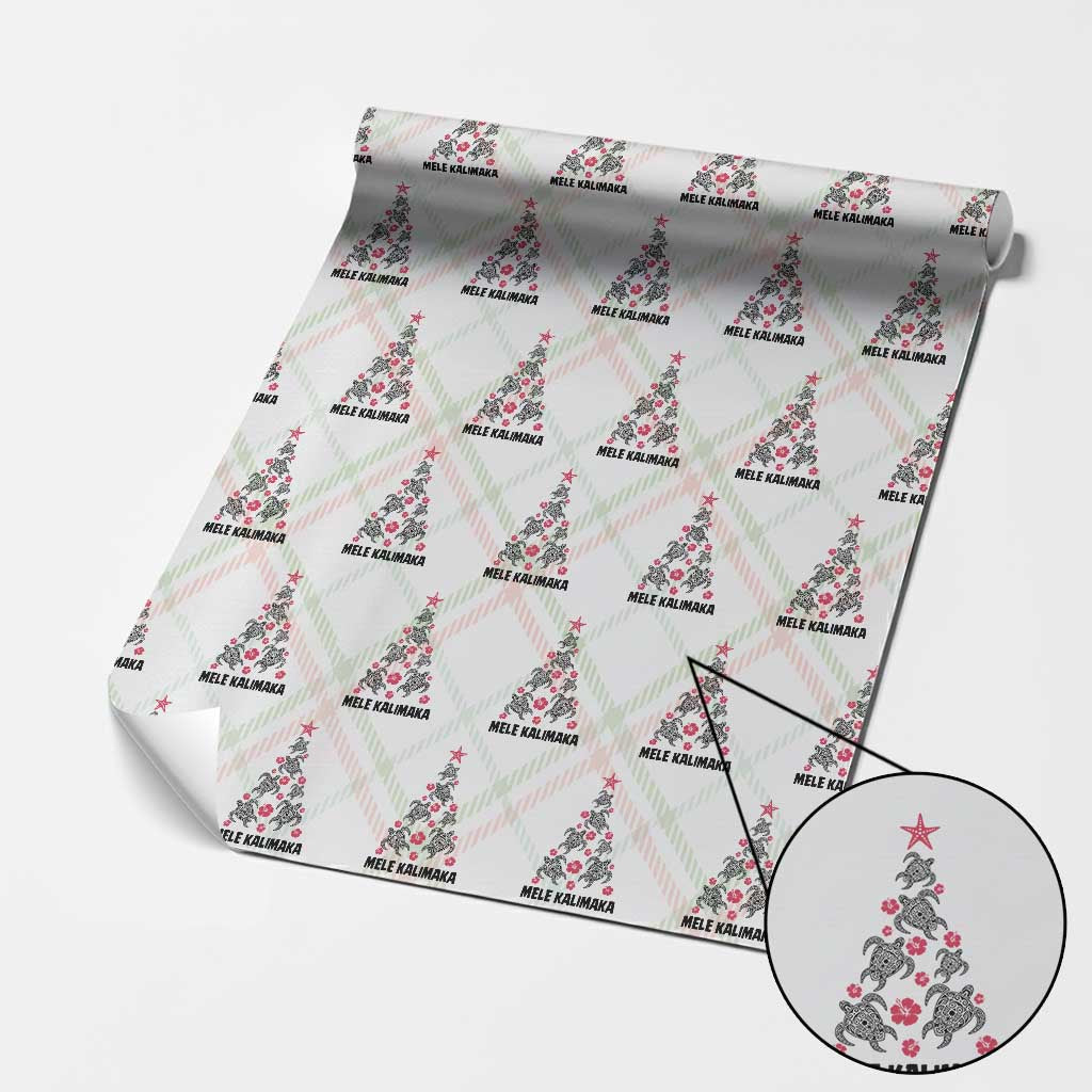 Christmas In Hawaii Wrapping Paper Roll Mele Kalikimaka Kakau Tattoo Turtle Christmas Tree TS11 Christmas Plaid Print Your Wear