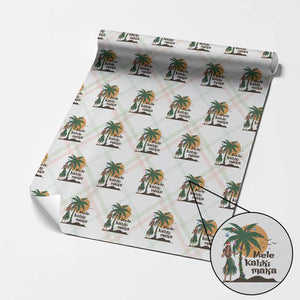 Christmas In Hawaii Wrapping Paper Roll Mele Kalikimaka Retro Hula Girls Santa Hat Xmas TS11 Christmas Plaid Print Your Wear