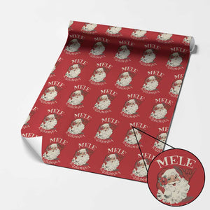 Christmas In Hawaii Wrapping Paper Roll Mele Kalikimaka Retro Santa Shaka Aloha Xmas TS11 Red Print Your Wear