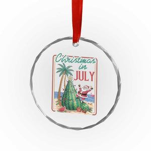 Christmas In July Crystal Glass Ornament Funny Santa Watermelon Xmas Tree TS12 Print Your Wear