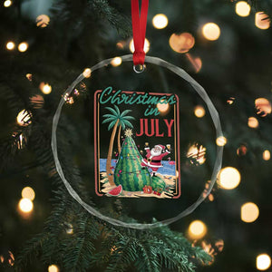 Christmas In July Crystal Glass Ornament Funny Santa Watermelon Xmas Tree TS12 Print Your Wear