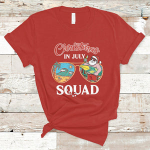 Christmas In July Squad Funny Summer Xmas Beach Holiday T Shirt TS02 Red Printyourwear