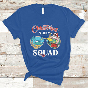 Christmas In July Squad Funny Summer Xmas Beach Holiday T Shirt TS02 Royal Blue Printyourwear
