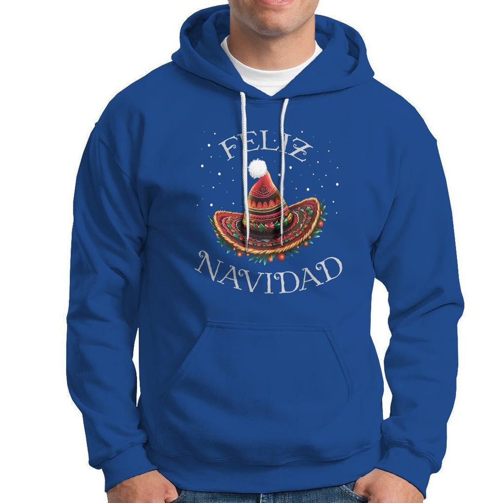 Christmas in Mexico Hoodie Feliz Navidad Santa Hat Sombrero TS09 Royal Blue Printyourwear