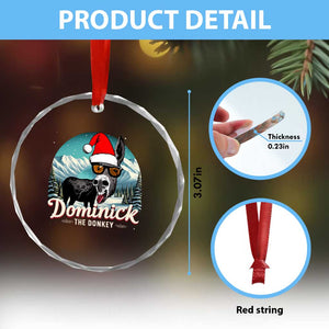 Christmas Italian Donkey Crystal Glass Ornament Funny Domick The Donkey Holiday Xmas TS11 Print Your Wear