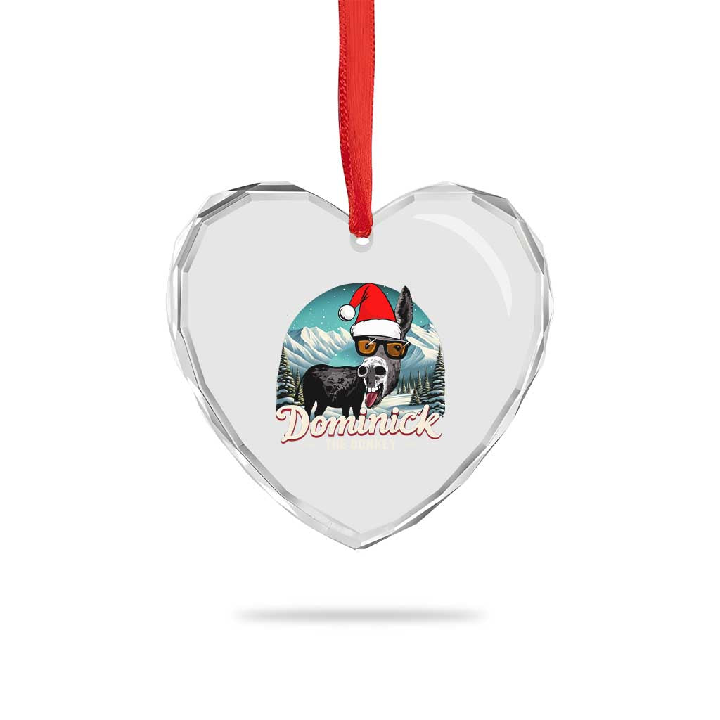 Christmas Italian Donkey Heart Crystal Glass Ornament Funny Domick The Donkey Holiday Xmas TS11 Print Your Wear