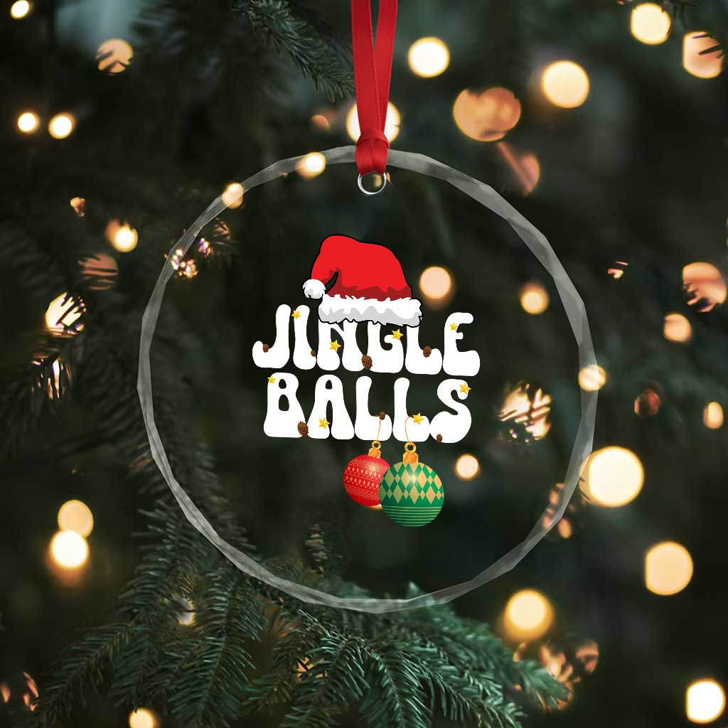 Christmas Jingle Balls Crystal Glass Ornament Funny Xmas Couple Matching TS11 Print Your Wear