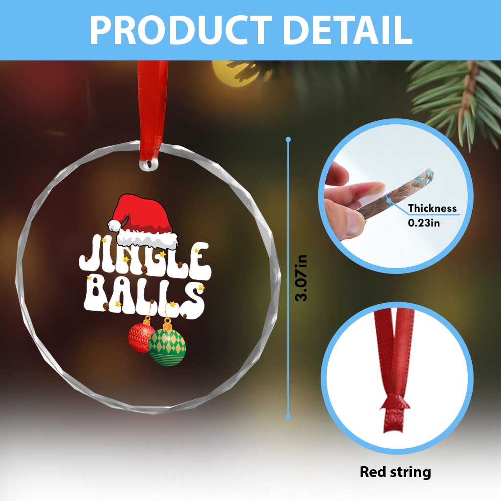 Christmas Jingle Balls Crystal Glass Ornament Funny Xmas Couple Matching TS11 Print Your Wear