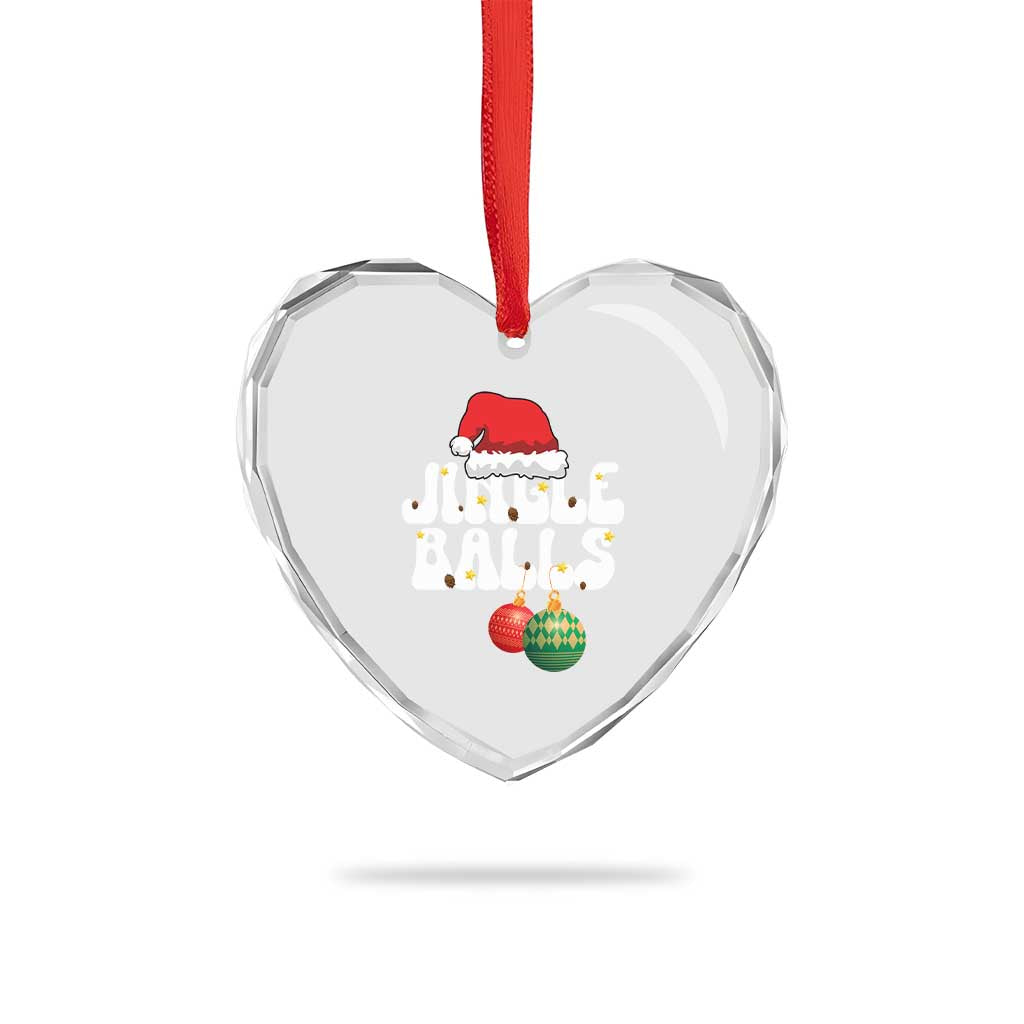 Christmas Jingle Balls Heart Crystal Glass Ornament Funny Xmas Couple Matching TS11 Print Your Wear