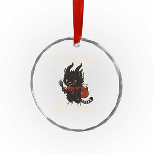 Christmas Krampus Cat Crystal Glass Ornament Gruss Vom Krampus Pagan Yule Xmas TS11 Print Your Wear