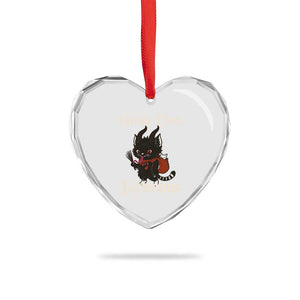 Christmas Krampus Cat Heart Crystal Glass Ornament Gruss Vom Krampus Pagan Yule Xmas TS11 Print Your Wear