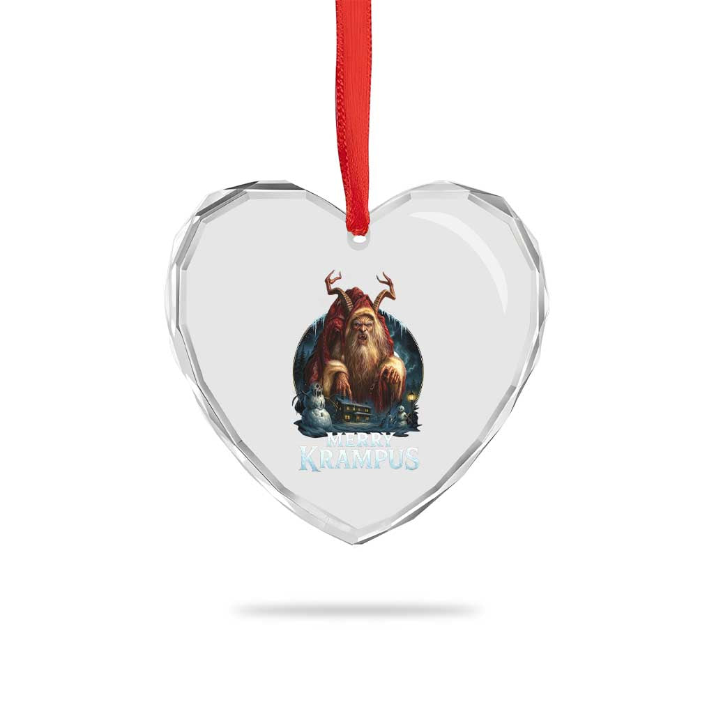 Christmas Krampus Heart Crystal Glass Ornament Merry Krampus Pagan Yule Nordic Xmas TS11 Print Your Wear