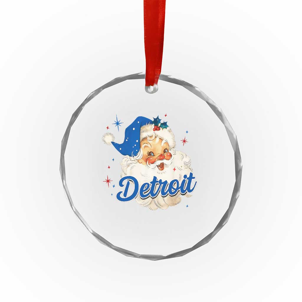 Christmas LF Football Crystal Glass Ornament Vintage Santa Sports Fan Game Day TS10 Print Your Wear