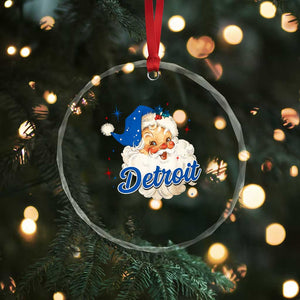 Christmas LF Football Crystal Glass Ornament Vintage Santa Sports Fan Game Day TS10 Print Your Wear