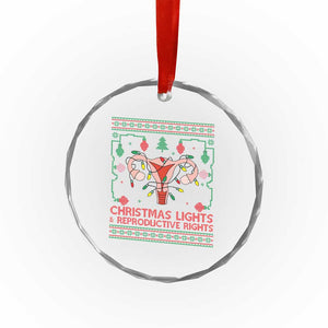 Christmas Lights And Reproductive Rights Crystal Glass Ornament Xmas Feminist Supporter Gift TS12 Print Your Wear