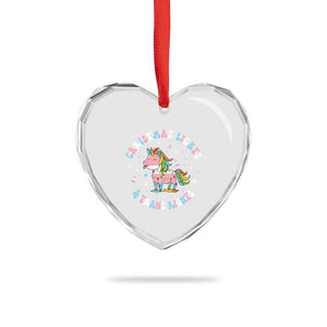 Christmas Lights And Trans Rights Heart Crystal Glass Ornament Magical Unicorn Pride TS12 Print Your Wear
