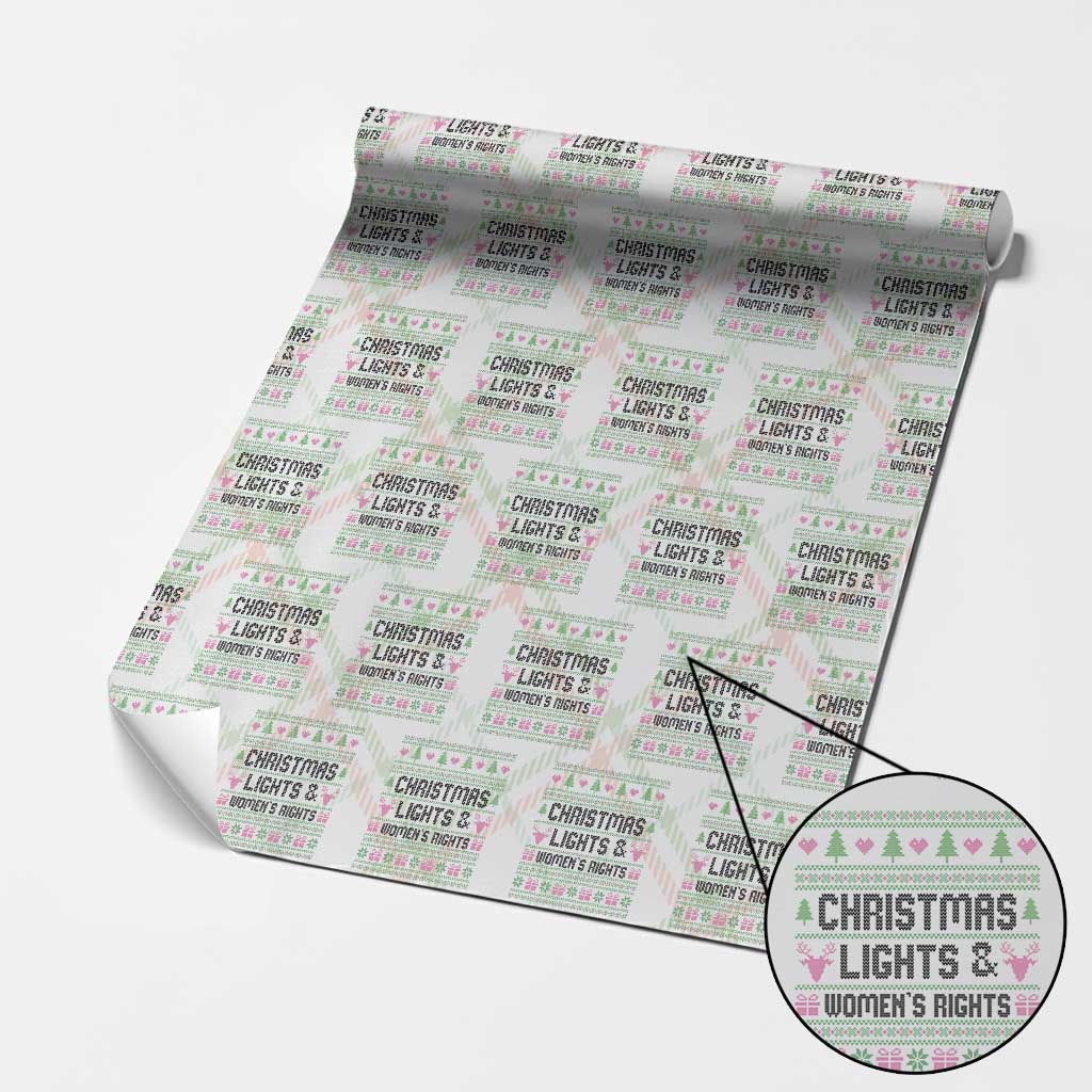 Christmas Lights And Womens Rights Wrapping Paper Roll Equality Feminist Gift TS12 Christmas Plaid Print Your Wear
